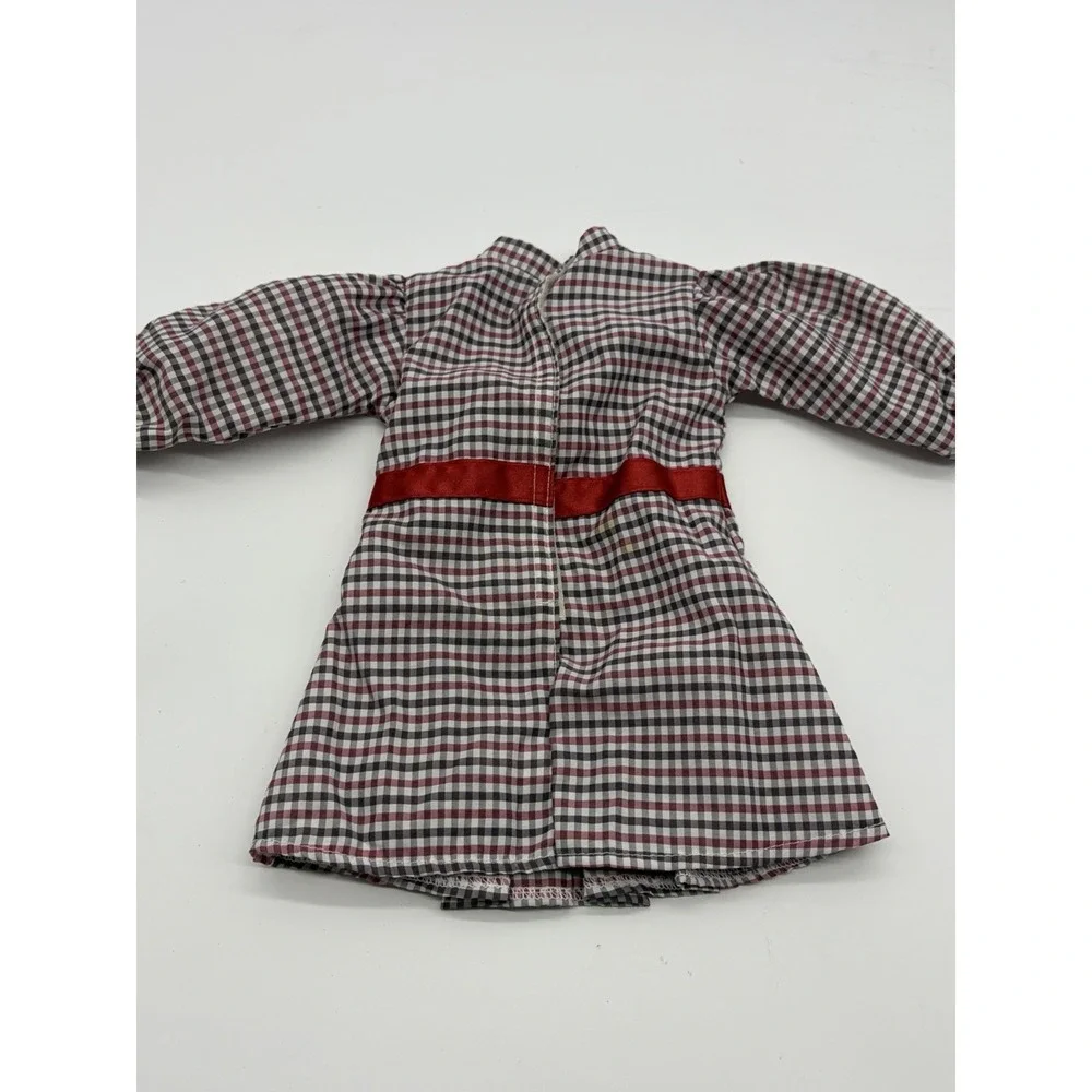 American Girl Pleasant Company Samantha's Red Plaid Gingham Meet Dress Pleated